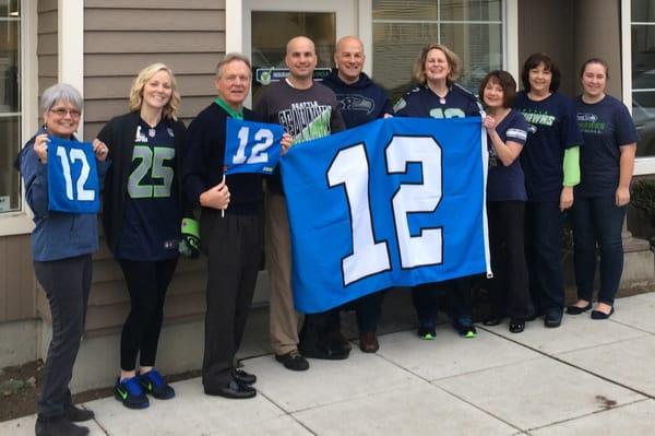 Edmonds team showing their 12th Man Pride. GoHawks!