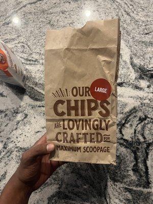 Empty "large " chips