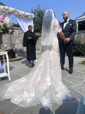 Outdoor ceremony at the mansion