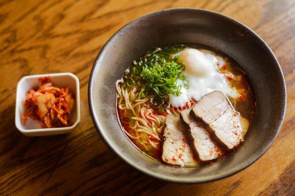 Jin Ramen with Braised Pork and Poached Egg