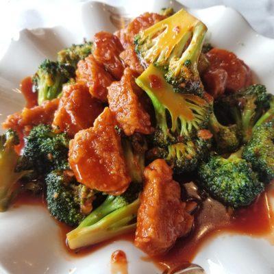 vegetarian General TSO Chicken(seitan)...Love!