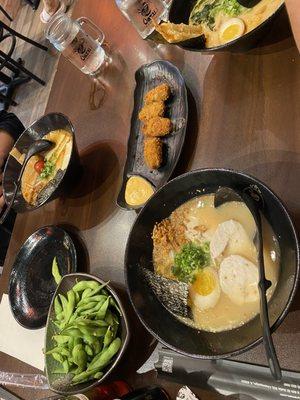 A02. Edamame R9. Classic Chicken Ramen A14. Fried Oyster (5 Pcs)