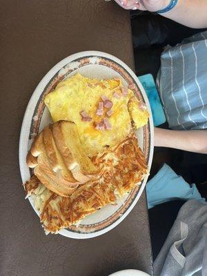 Ham and cheese omelette