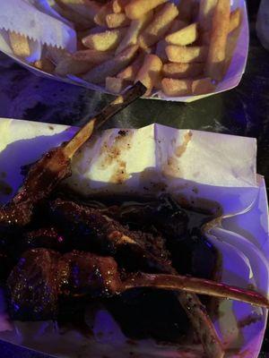 Lamb Chops and fries