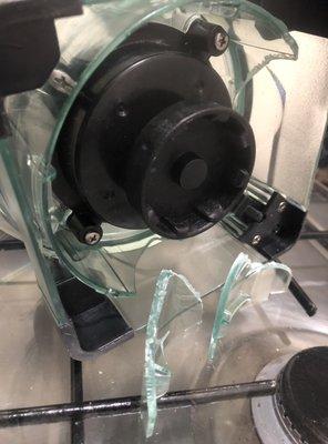 Fractured bottom of Ninja Professional Blender