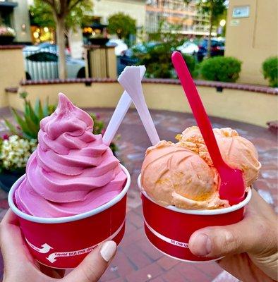 Strawberry Dole Whip and Mango Ice Cream