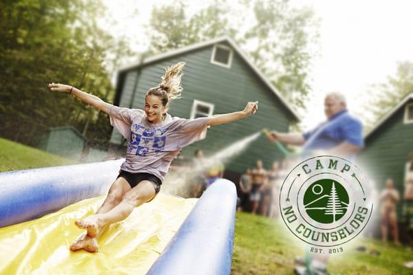 Play like a kid and party like a grown-up at camp!