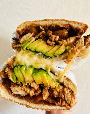 The Mexican (torta filled with grilled chicken, tomatoes, avocado and melted cheese)--consistently good!