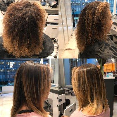 Brazilian Blowout Before and After