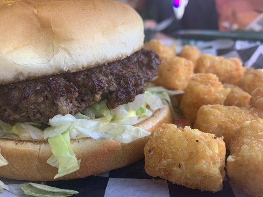 Half pound burger, no cheese