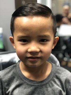 Young men's hair cut for thanksgiving