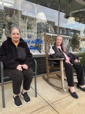 2 of the great grands residents going to Christmas parade in town!!