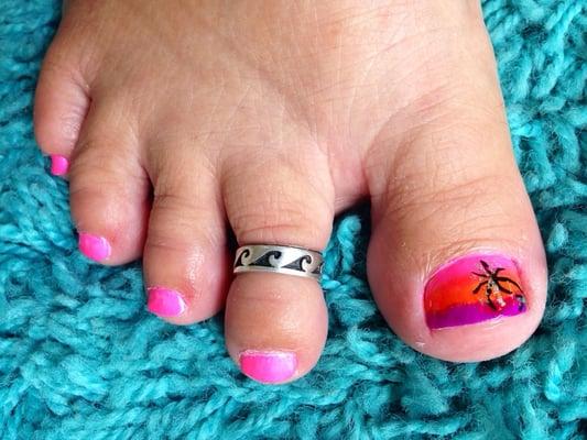 My tropical pedi