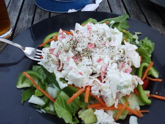 Sea food salad with balance and flavor.