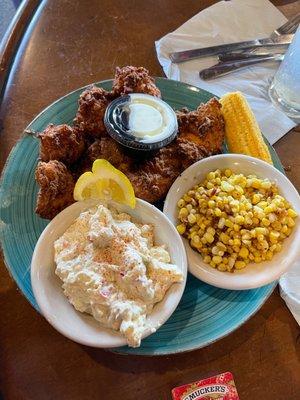 Fried fish with sides