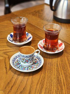 Turkish coffee and teas