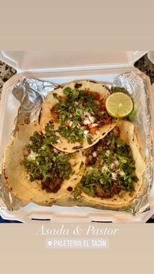 47. Pastor(pork) & Asada Tacos