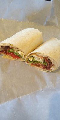 Turkey and bacon wrap.