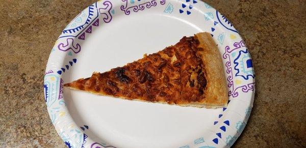 Burnt cheese pizza!