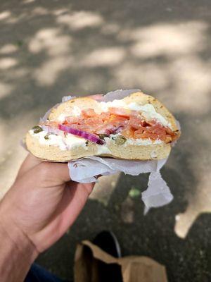 lox bagel and cream cheese