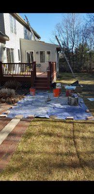 Preparation area for a Chimney Rebuild