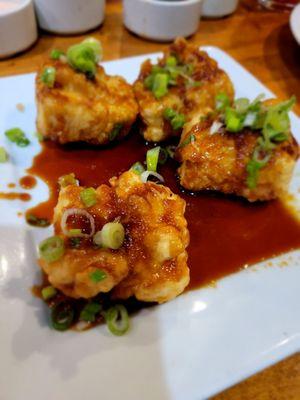 Teriyaki tofu appetizer