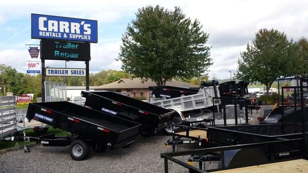 Over 15 styles of dump trailers in stock