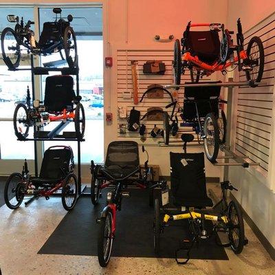 Recumbent trikes from Catrike, TerraTrike, and Hase. Give a trike a try!