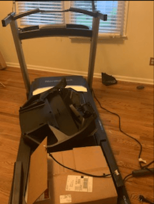 Broken treadmill, parts were never received