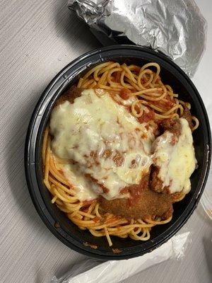 Chicken Parmigiana with Pasta Lunch Special