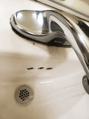 Grime on the sink