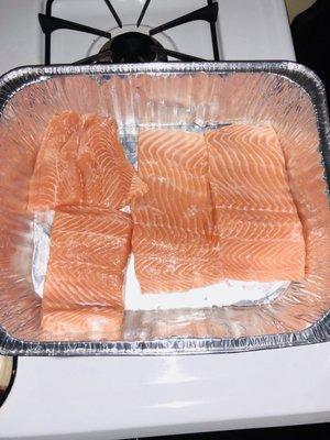 Wild Caught Salmon (Cut Into 4 and Skinned)