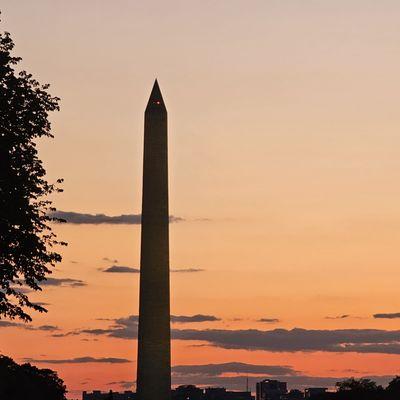 Washington Monument at dusk