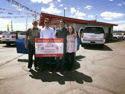 Family photo with the new car!