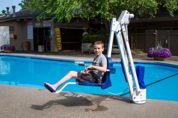 Pool Lifts let you enjoy the pool day!