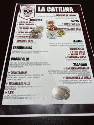 Temporary menu