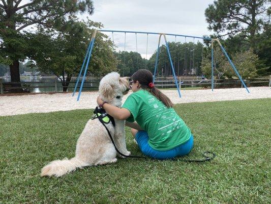 We behaved puppy and a confident owner