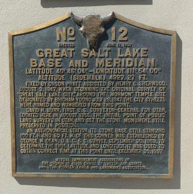 Great Salt Lake Base and Meridian Marker