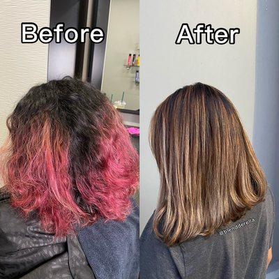 7 hour color correction. One session