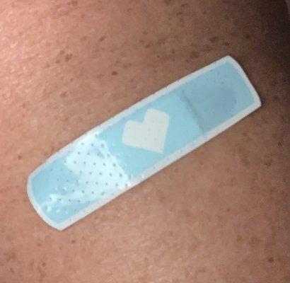 Cute bandaid I got with my flu shot