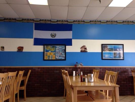 A nice blue decor; and while open for 9years it is very clean and the service is wonderful