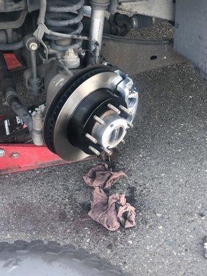 My sexy new brake rotors and caliper!