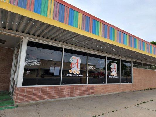 Restaurant facade and entry.