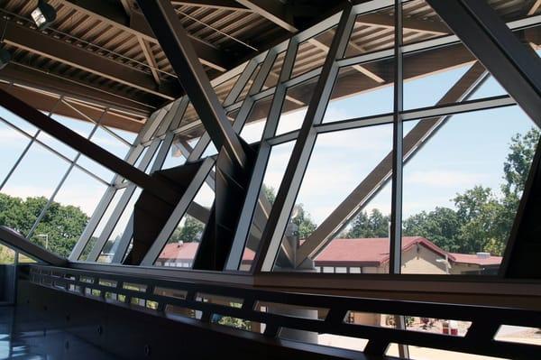 Inside of Top Floor looking out to school