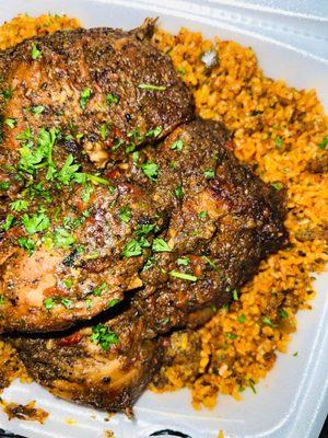 Jerk Chicken and Dirty Rice