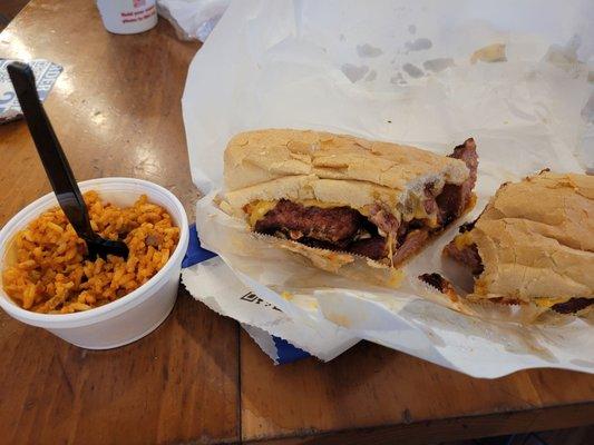 Very filling & taste incredible! Prices were great! I got jambalaya and smoked sausage poboy Hot Sausage Poboy jambalaya