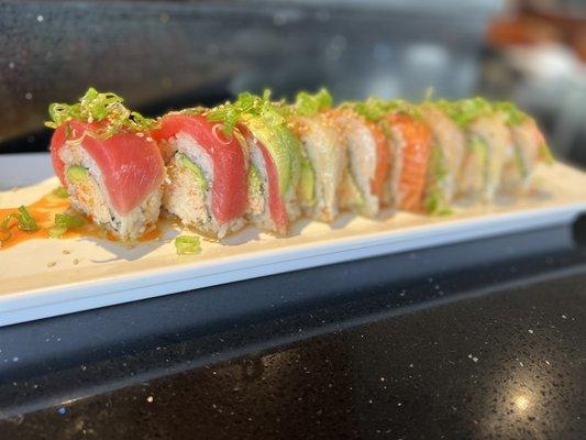 Spicy Rainbow Roll by Sushi Chef Paul.  The Dan Special