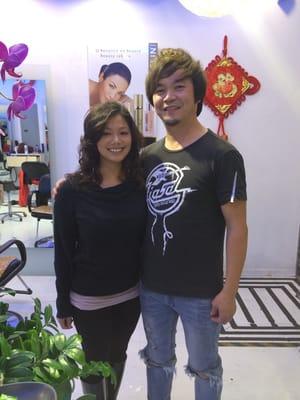 Digital perm by Peter (right)