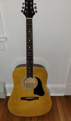 Old Silvertone  beginners guitar.