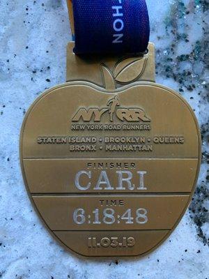 engraved marathon medal